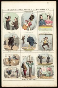 Hoja mensual de caricaturas de McLean, No 21 [1831] de English School